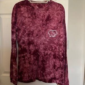 Ivory Ella Burgundy Tie dye long sleeve